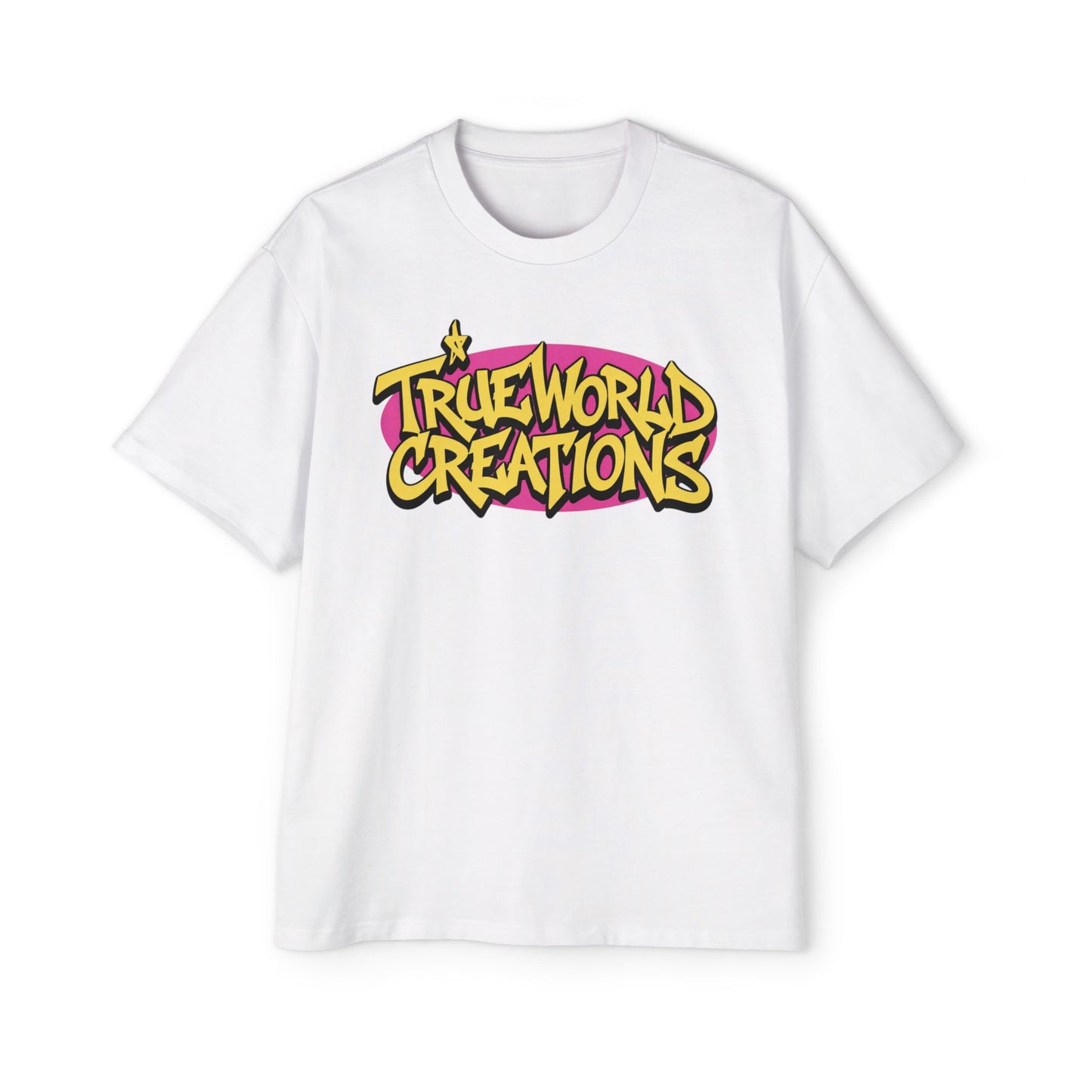 True World Creations Logo & Retro Alien Back Print