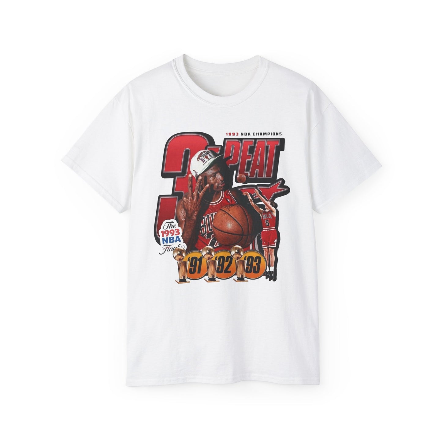 Retro Basketball 3-Peat Tee, Vintage graphic T-shirt