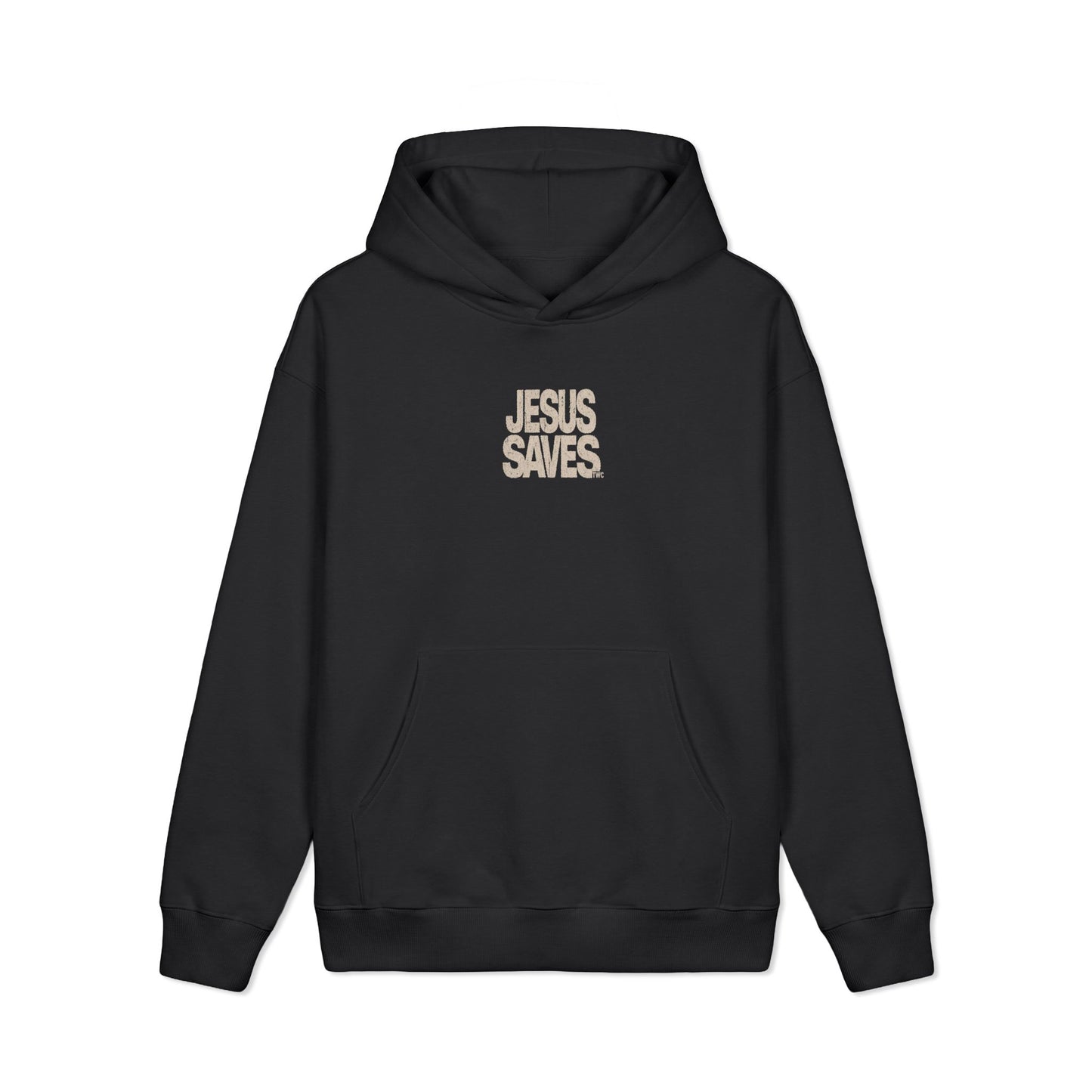 TWC Jesus Saves Hoodie — Vintage Bold Christian Graphic Pullover