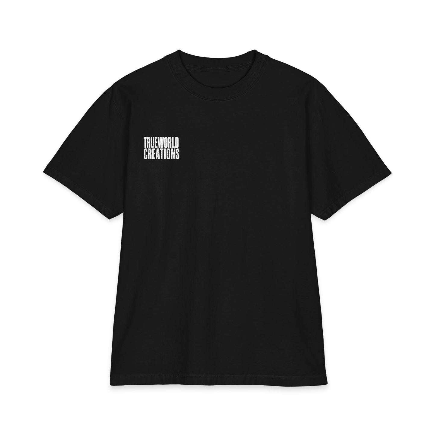 TrueWorld Creations Heavyweight Tee — Bold Back Logo Short Sleeve