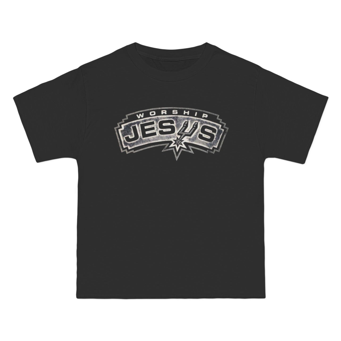 Worship Jesus spurs inspired Graphic T-Shirt — Faith-Based Vintage Sports Logo