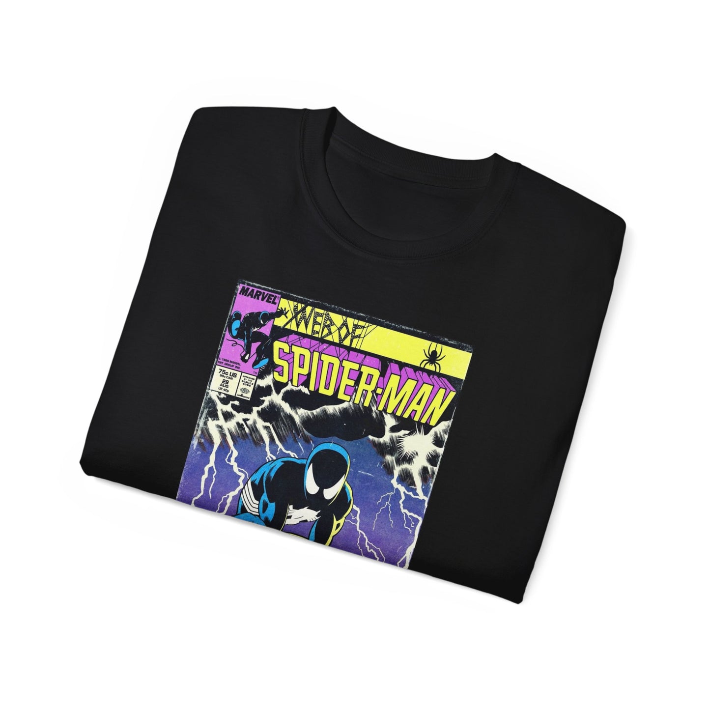 Spider-Man Comic Cover Graphic Tee — Retro Venom-Style Superhero T-Shirt