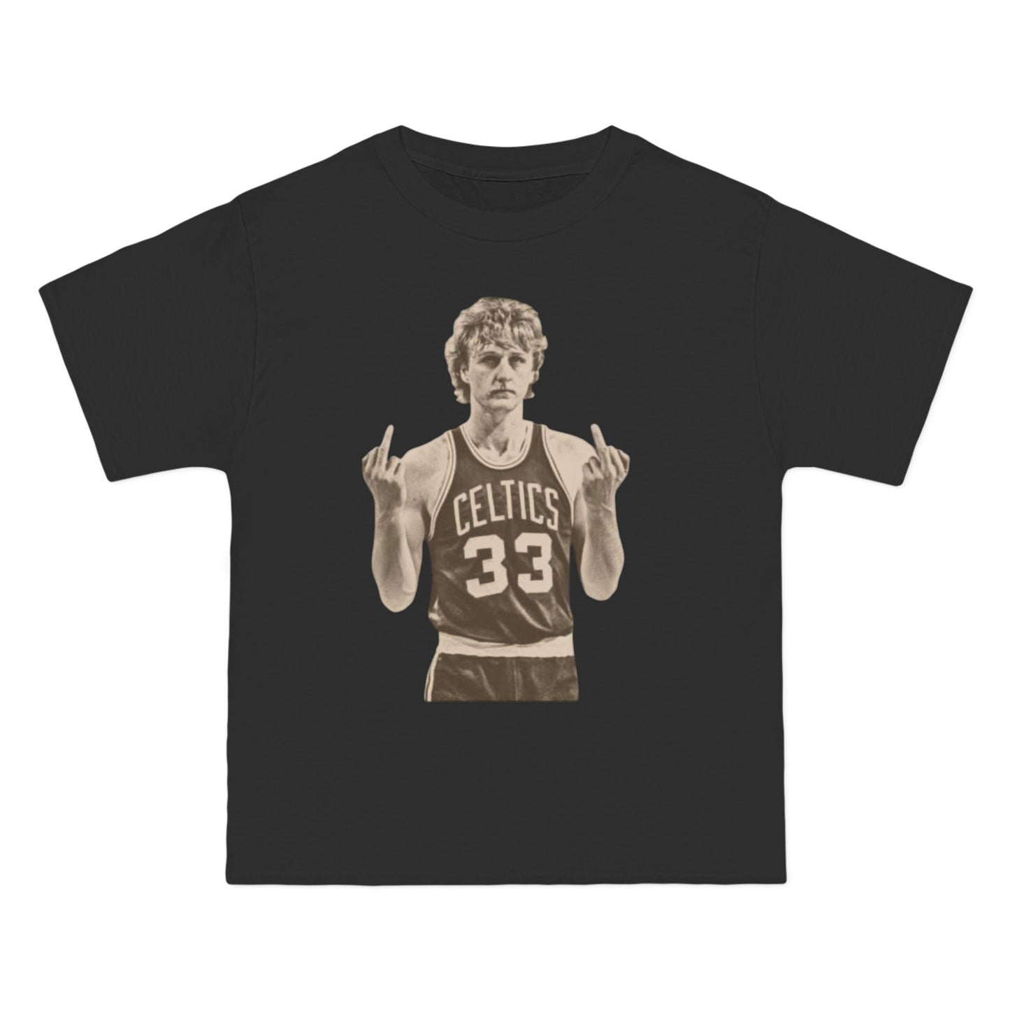 Vintage Larry bird Basketball Photo graphic T-Shirt - Retro Celtics Player Graphic